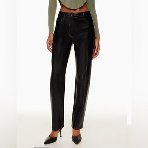 Aritzia Wilfred Melina Vegan Leather Pant in Black size 8